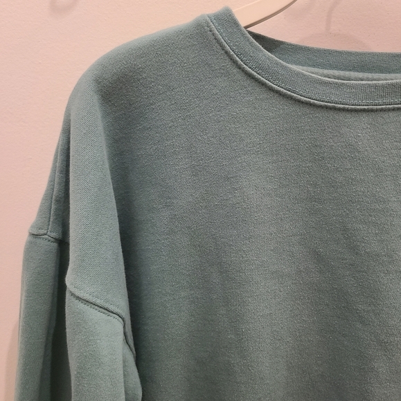 Kuwalla Cotton Crew Sweater - Sage Green - Size M - Picture 6 of 10